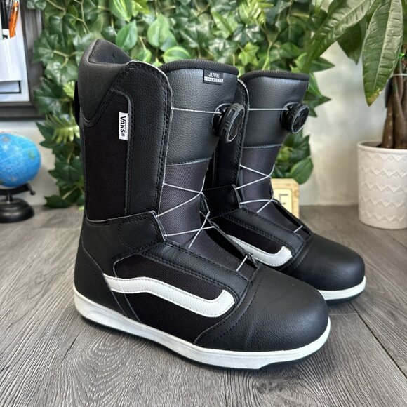 VANS Juvie Linerless - 2022 Youth Kids Snowboard Boots Black Size US 6 / W 7.5 - Picture 1 of 10